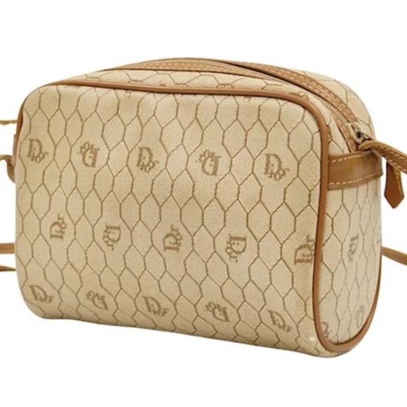 Christian Dior Beige Honeycomb Small Crossbody Bag - Picture 3 of 10